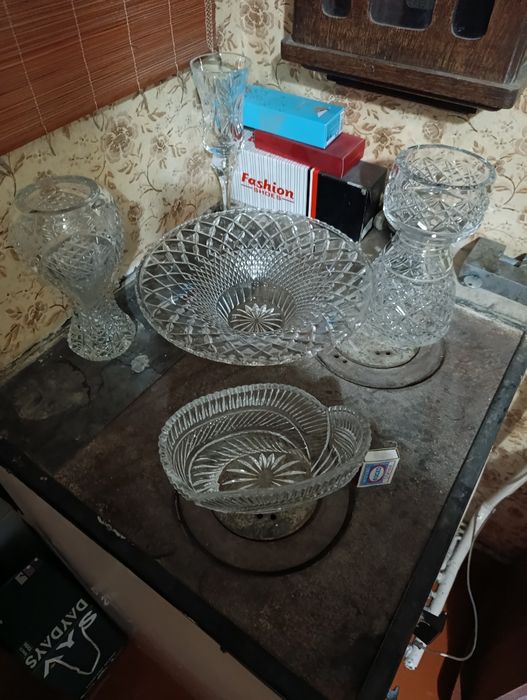 Хрустальная ваза-кубок