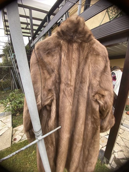 Blana lunga vizon culoare capucino M-L