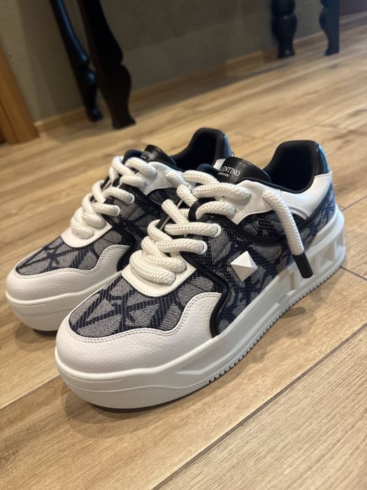 Valentino Garavani One Stud XL sneakers with denim