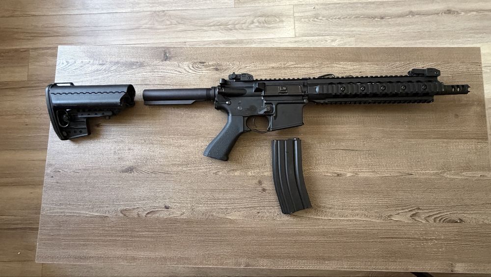 Airsoft комплект CYMA CM.091 (Full Metal) + Бързомер, Ремък, Метален Пълнител и 2 батерии
