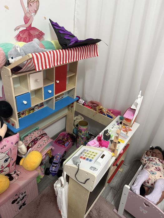 Birou si Magazin lemn copii