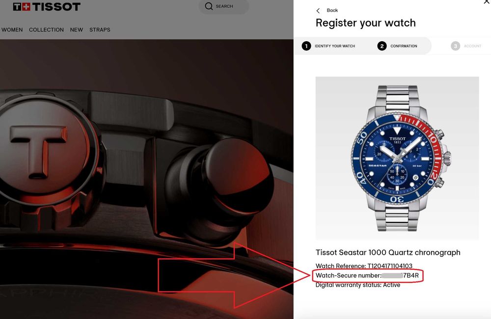 TISSOT SEASTAR 1000 CHRONOGRAPH "PEPSI" чисто нов часовник с хронограф