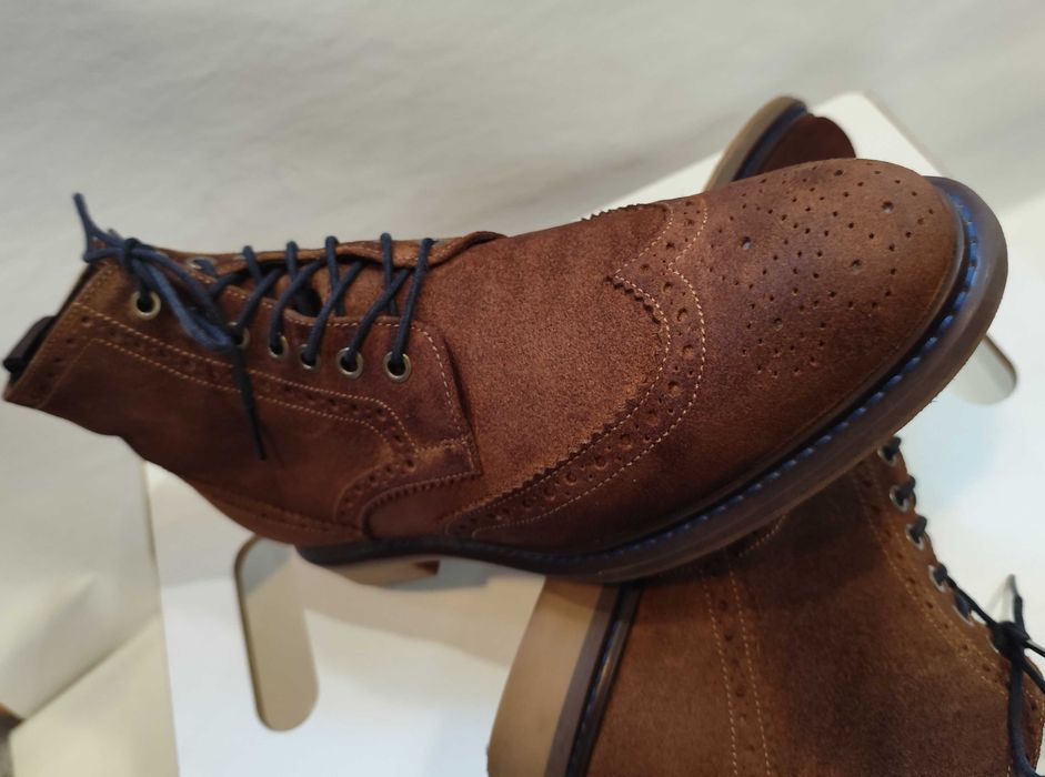 Ghere derby 42 42.5 brogue Lavoratione Artigianale piele naturala moal