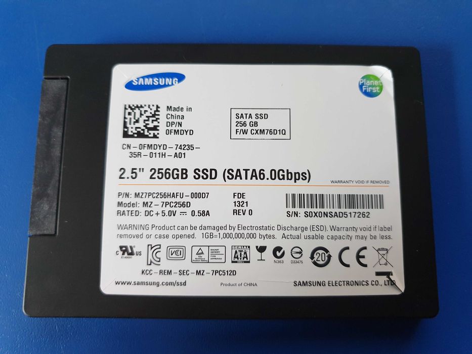 SSD Samsung PM830 256 GB