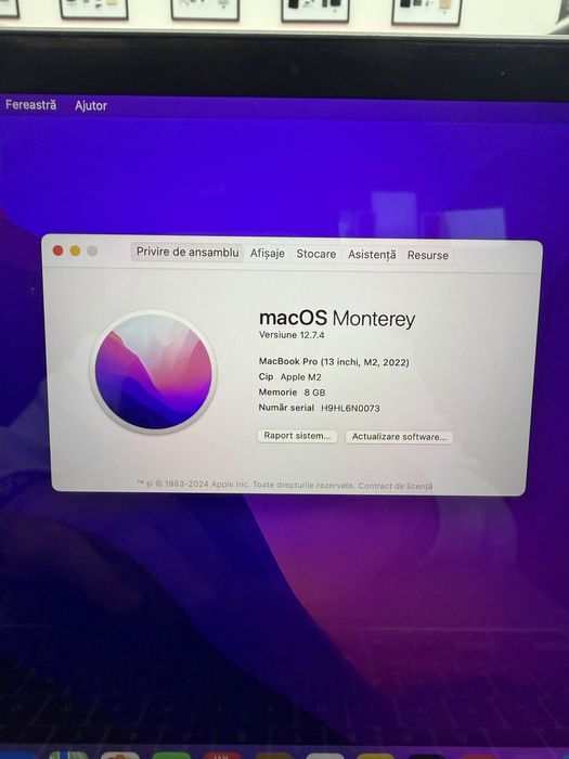 MacBook Pro 13-inch , M2 , 2022 | 256Gb | Garantie | phonelab.ro