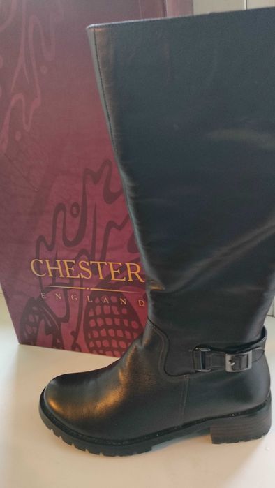 Натуралные Кожаные теплые женские сапоги