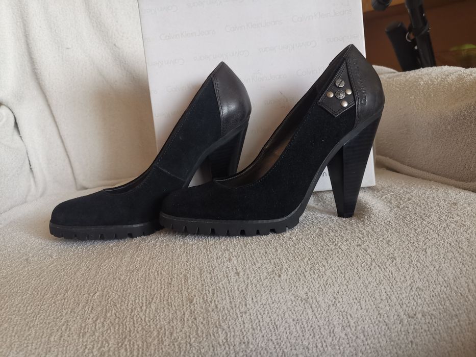 Calvin Klein обувки, N38, черен велур