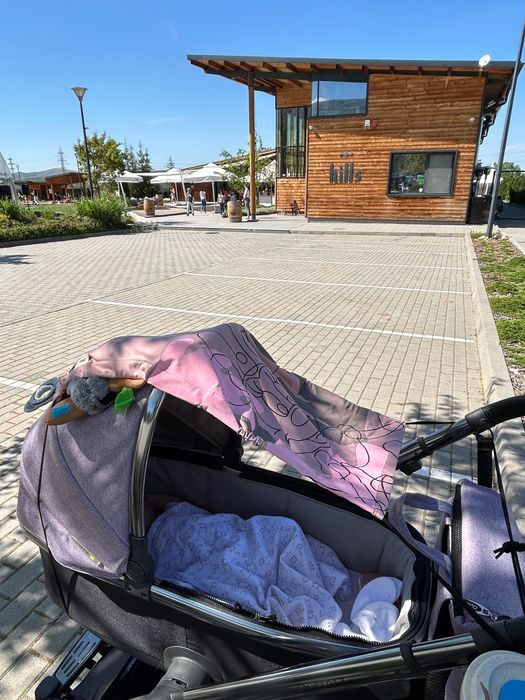 Oyster 3 Количка с два коша, кошница за кола и аксесоари Лавандула