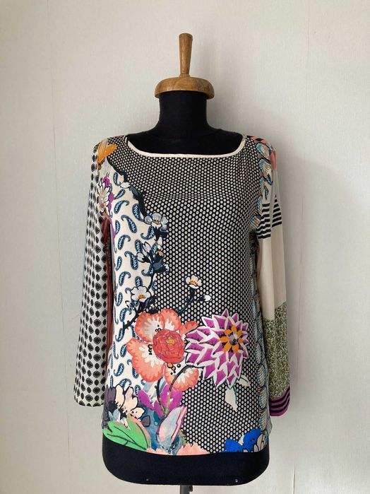 ETRO Milano женска копринена блуза фланела коприна размер IT40 / S