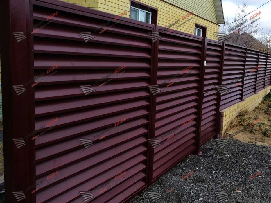 Забор жалюзи из металла
