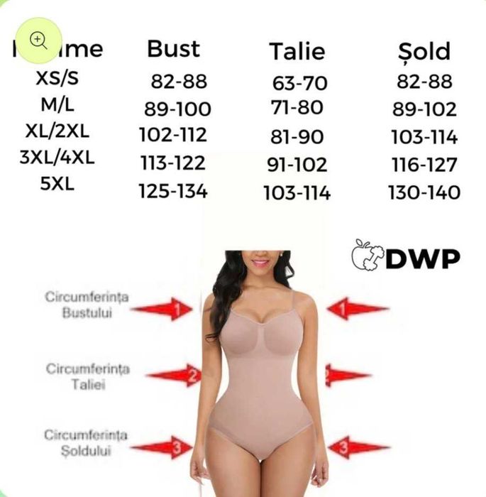 Body modelator M-L fara cusaturi DWP fitness