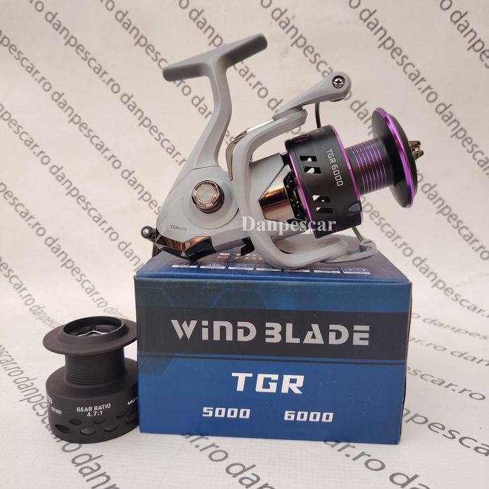 Mulineta WINDBLADE CRAP si Feeder TGR6000 capacitate 0,40/220 metri