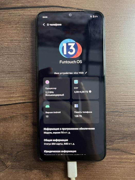 vivo y02t 128gb продам