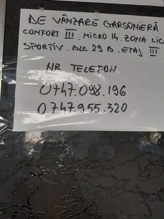 De vanzare garsoniera