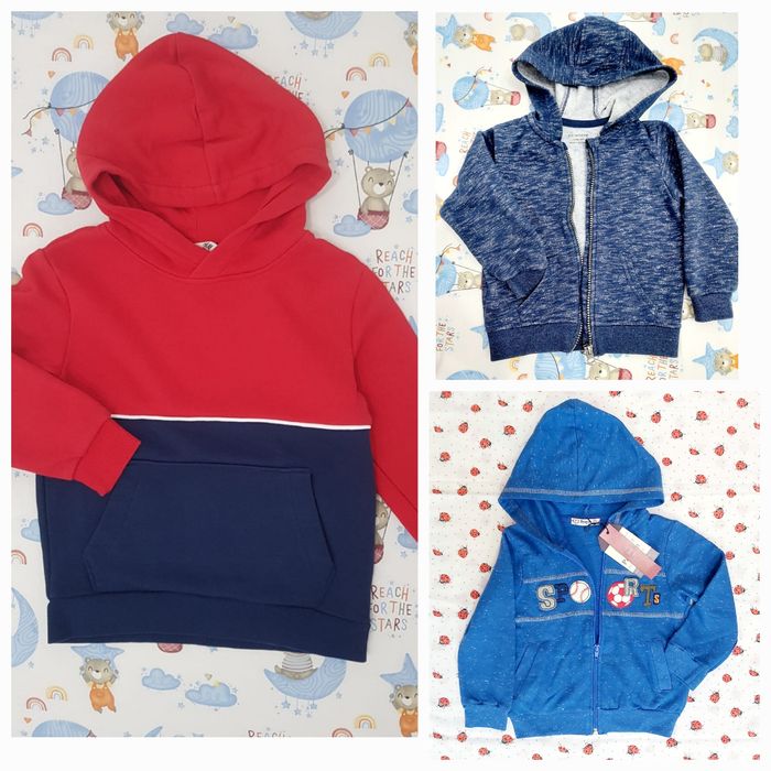 Lot 3 hanorace, băieți, mărime 98-104