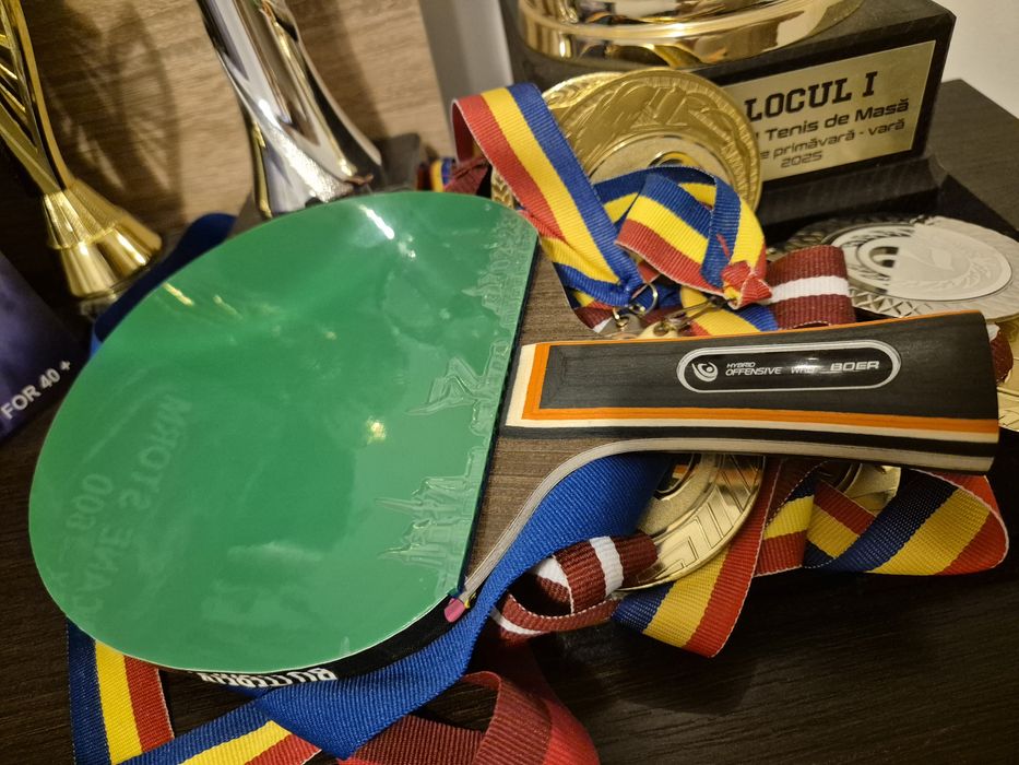 Paletă ping pong Verde și lemn Hibrid nanoCarbon | control și efect