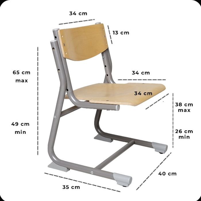 Парта и стул (от 3 до 10 лет)