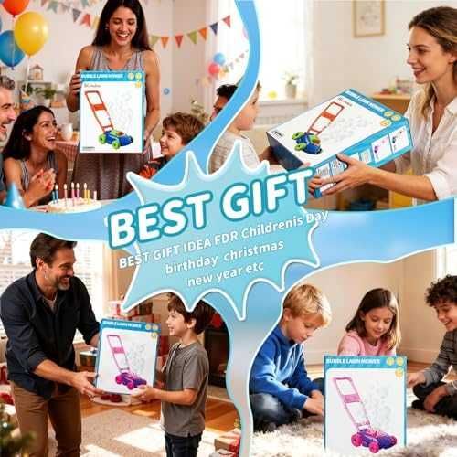 Нова Автоматична машина за сапунени балони мехурчета детска косачка синя играчка дете