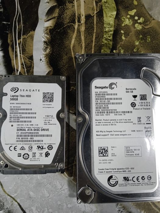 Hdd 500gb 2 ta 100 & 100
