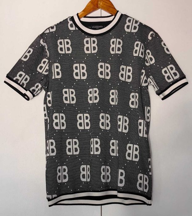 Compleu Barbati - Balenciaga - Alb - Negru - M - Bumbac