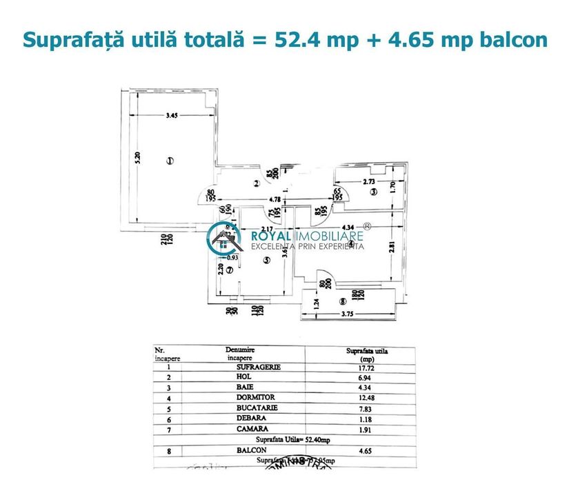 Royal Imobiliare - Vanzare apartament 2 camere zona Ultracentral