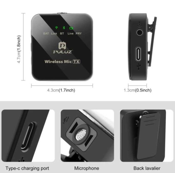 петличный микрофон PULUZ 646B