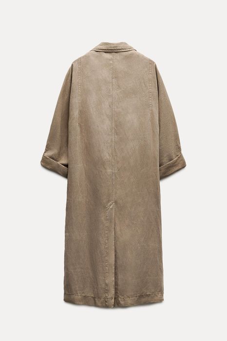 Zara ленен тренч НОВ