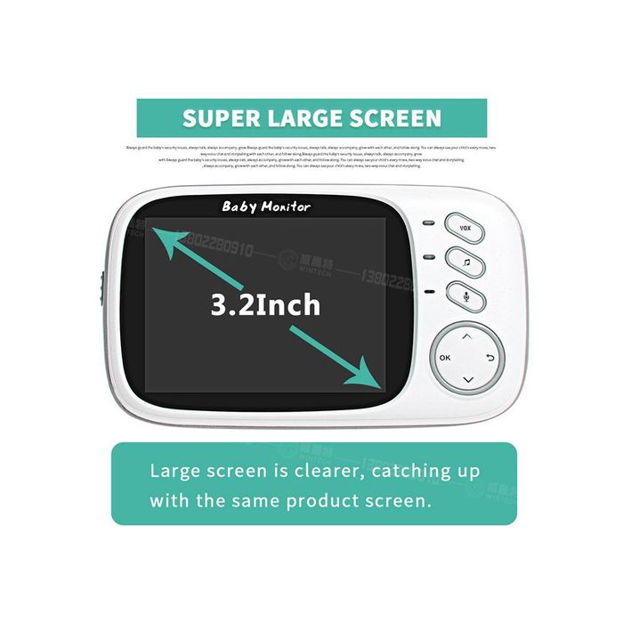 Видео безжичен бебефон с камера,цветно нощно виждане