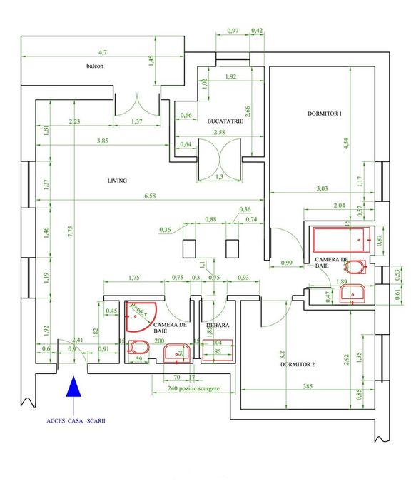 Apartament 3 camere - zona Mircea cel Batran