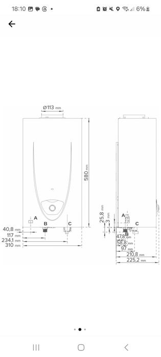 Incalzitor instant gaz pentru apa Ariston FAST EVO X DISPLAY ONT 11 LP