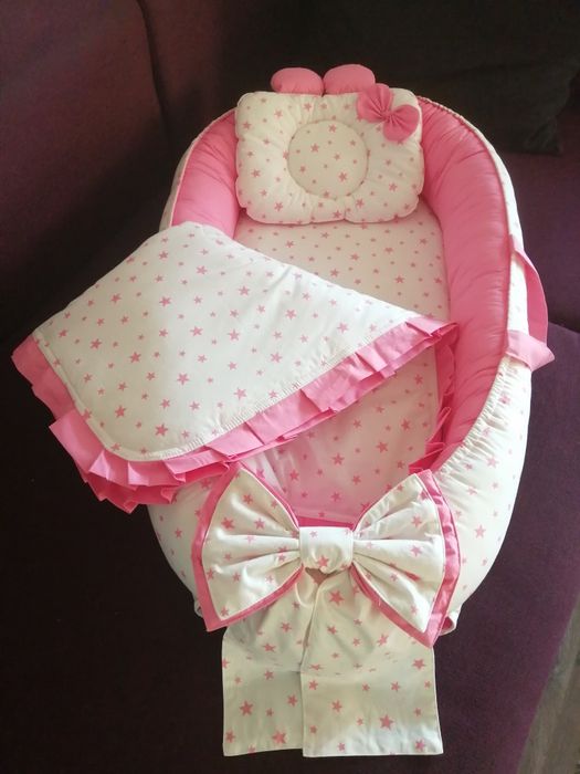 Set babynest (set babynest cu pernuta,paturica,salteluta interioara)