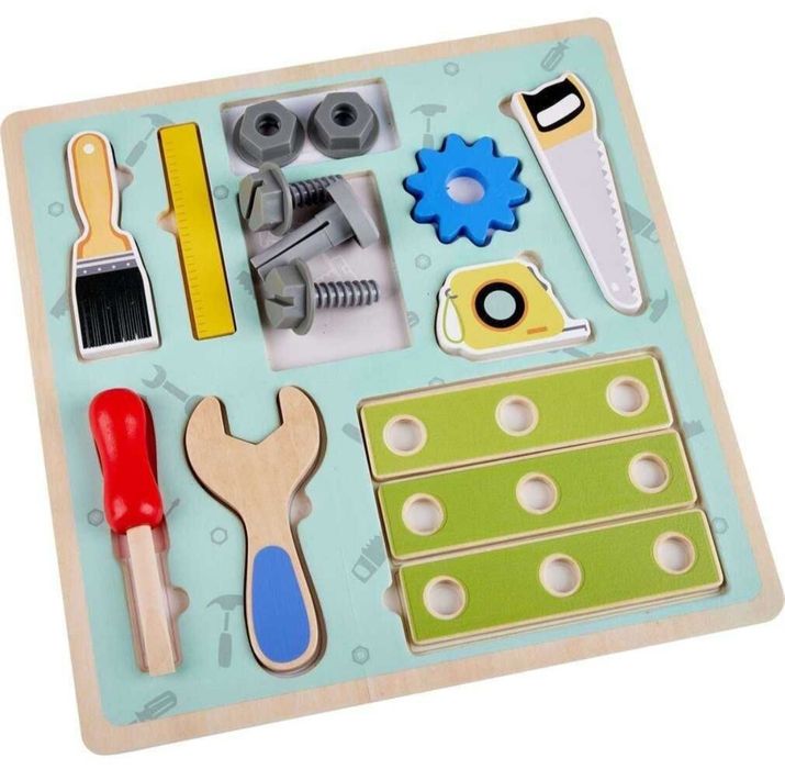 Дървени детски инструменти,Пъзел за вграждане