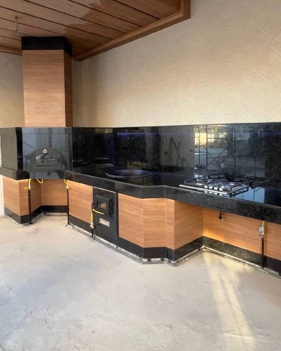 Летний кухня келамиз.Камин