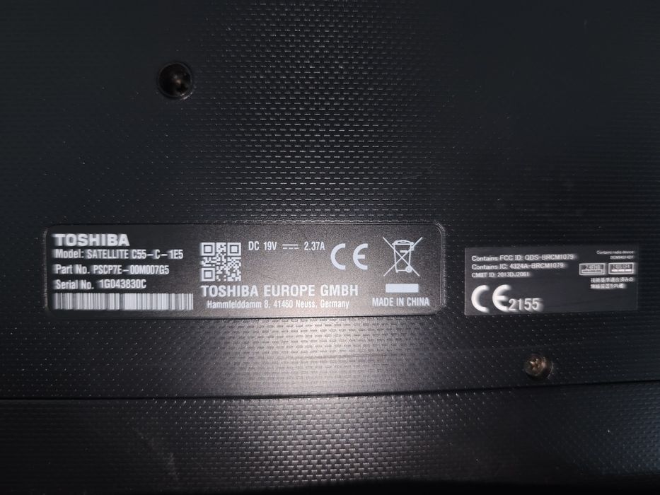Laptop Toshiba Satellite C55