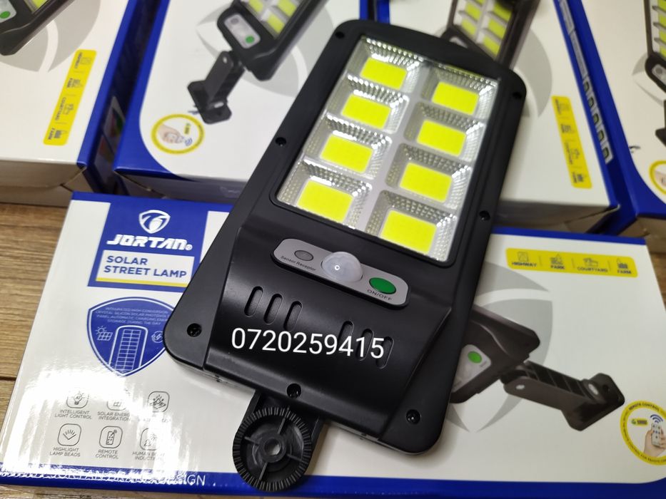 Set x5 Lampa cu Incarcare Solara JORTAN 150W, 160 LED-uri, telecomanda