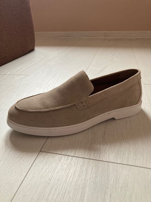 Мъжки мокасини, цвят екрю, №40