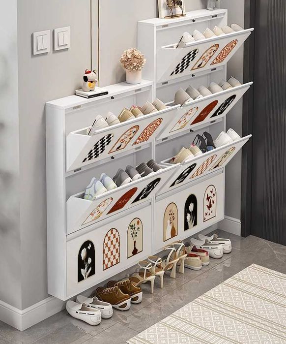 Обувница настенная с полками для хранения обуви\Oyoq kiyimga javonlar.