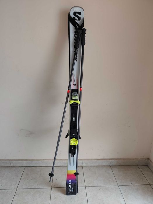 Salomon ски + щеки E S/MAX 165 см