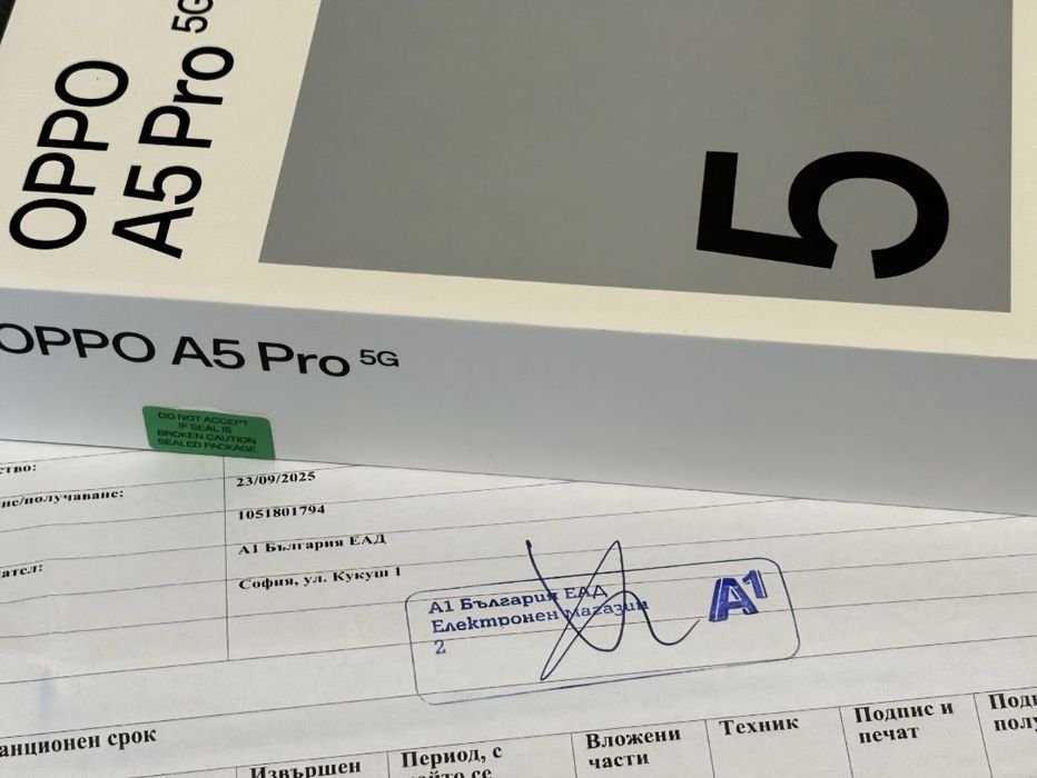 ЗАПЕЧАТАН 256GB Oppo A5 Pro 5G A1 Гаранция 2027г. Green | Зелен