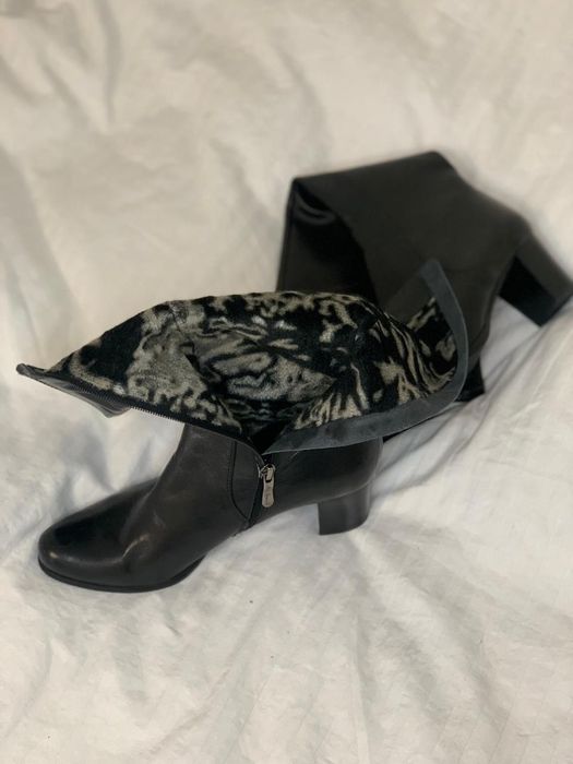 Сапожки кожаные осенние