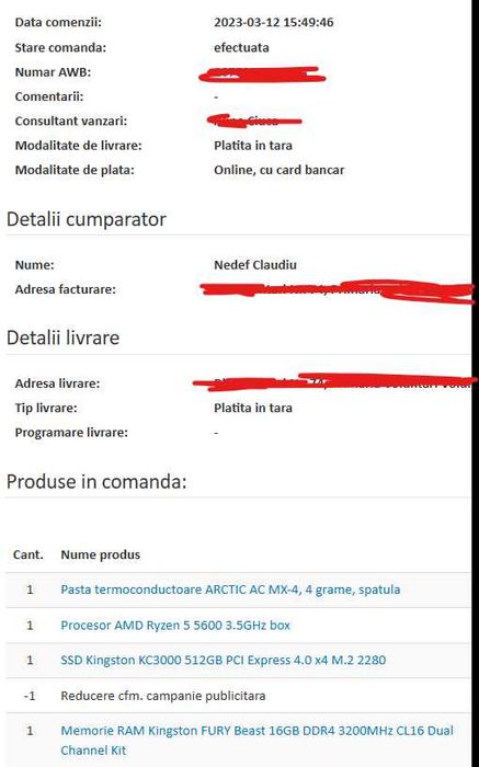 Kit PC gaming - Ryzen 5 5600, Motherboard Gigabyte, 16GB Ram +Monitor