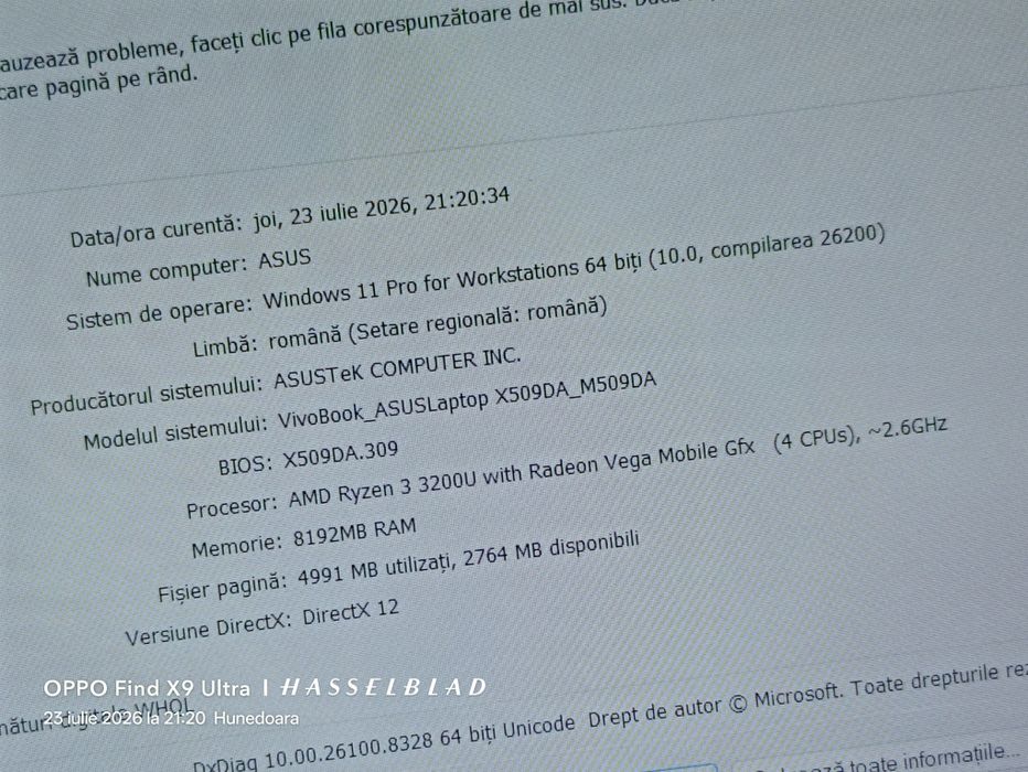 Asus VivoBook 15 inch / Ryzer 3 / 256 GB / 8 GB RAM