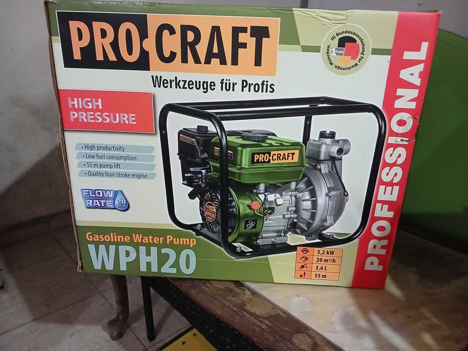 Мотопомпа бензинова модел PROCRAFT WPH20
