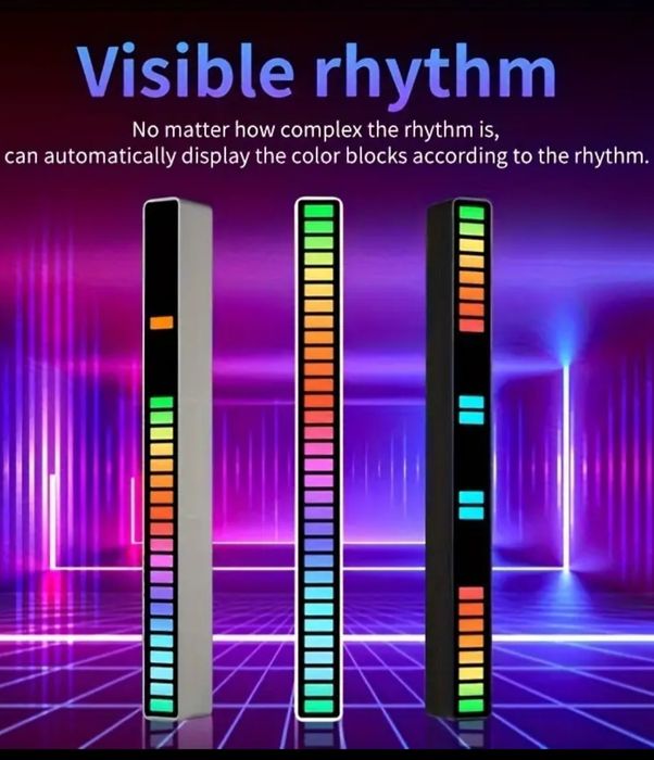 Lampa LED RGB controlate prin muzica