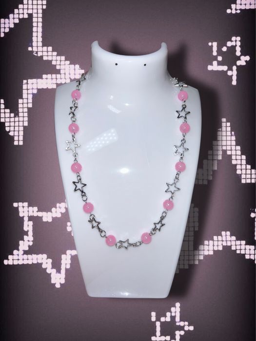 Pink stat necklace
