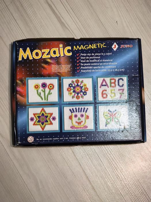 Joc educativ JUNO Mozaic Magnetic JD 17  piese tabla magnetica 5 7 ani