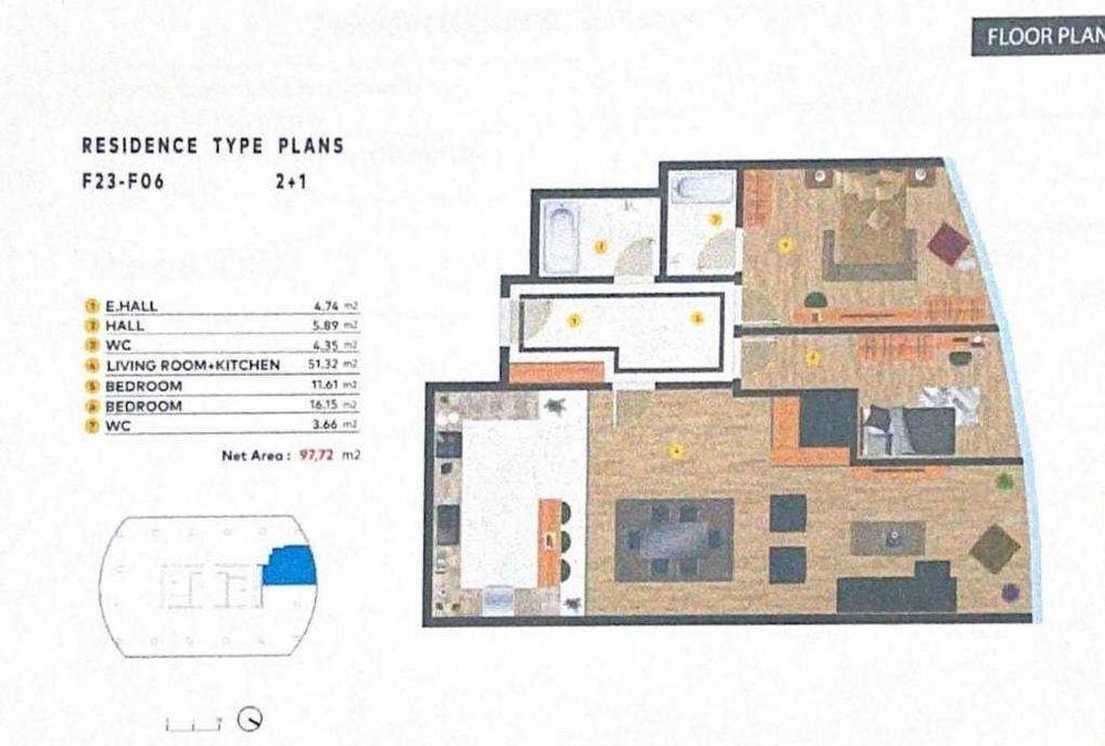 Продаётся квартира Новостройка Piramit Tower Застройщик Koç developer