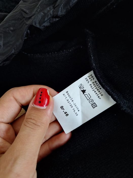 Jachetă / Cardigan gros damă din lână bouclé – maro,, mărimea 46 (XL/XXL)