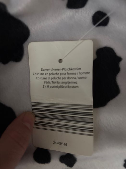 Costum salopeta Vaca halloween sau petrecere