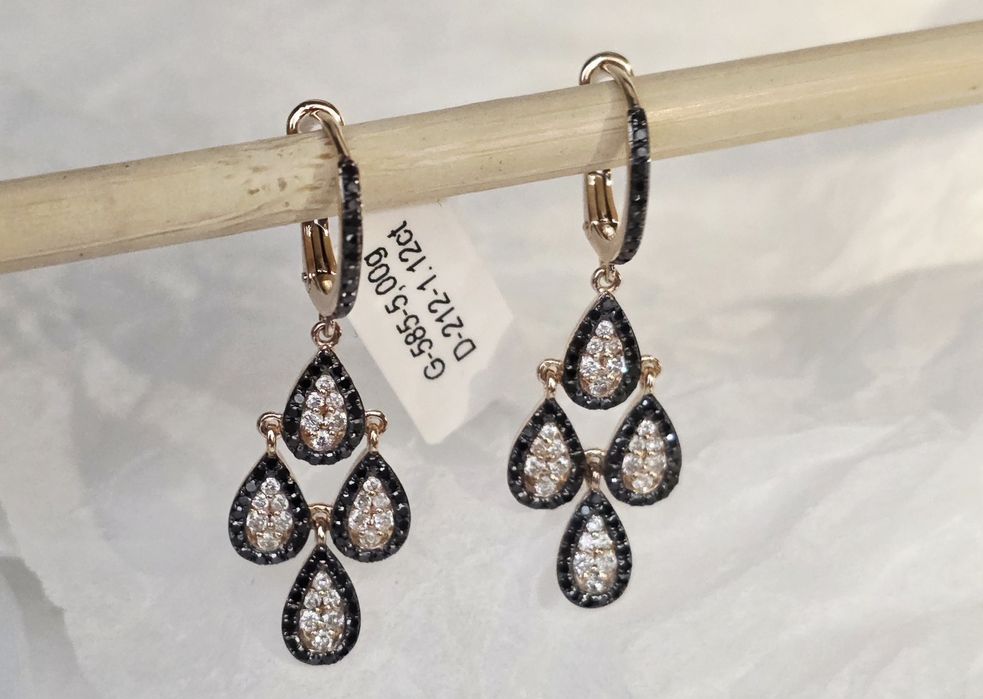 Красивы  серьги  с утонченным дизайном